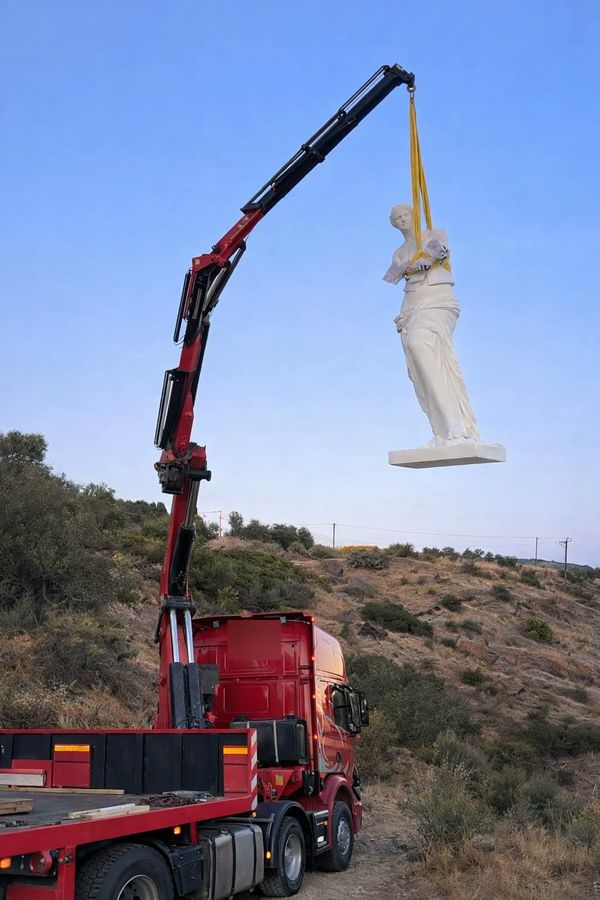 Εργασίες της Γερανοί Μήλου στη Μήλο