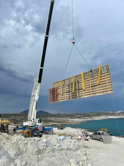Γερανός Liebherr LTM 1160 της Γερανοί Μήλου σε εργασία